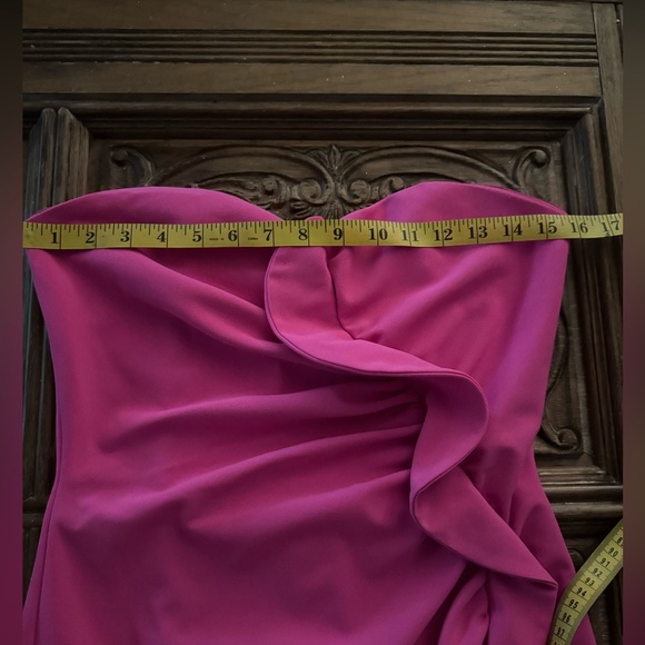 Alexia Admor Strapless Ruffle Hot Pink /M.  #124 - Picture 11 of 14